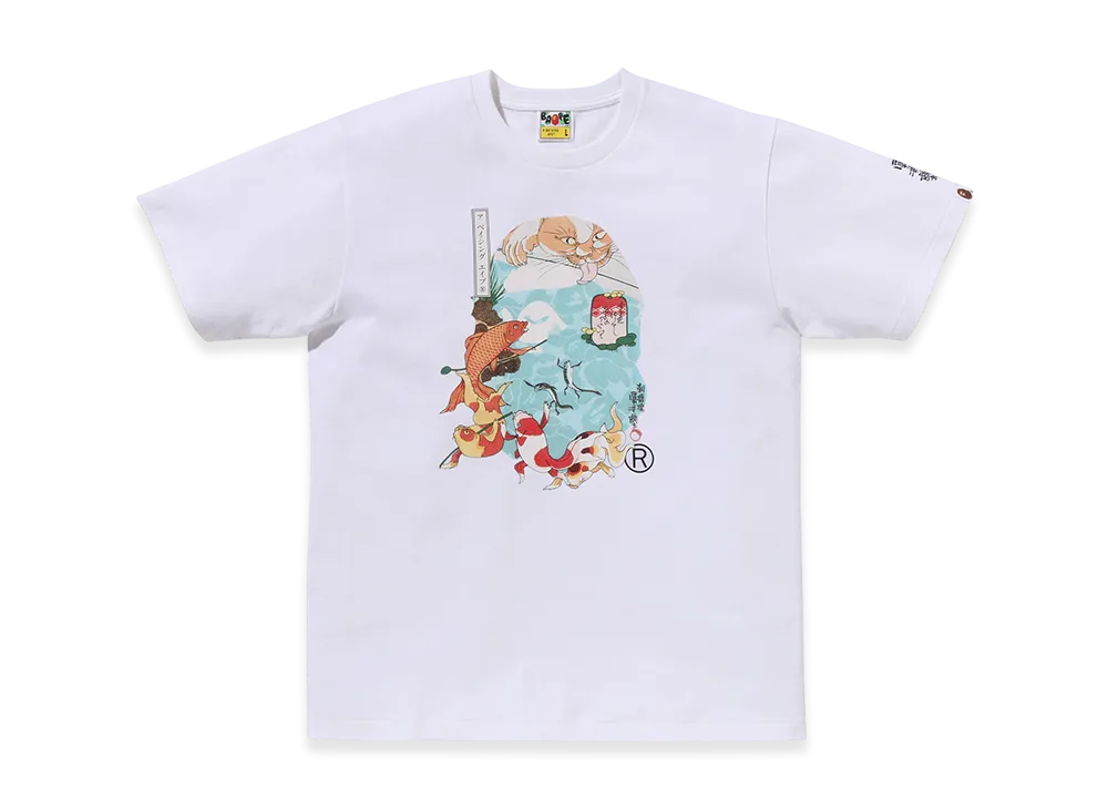 A BATHING APE x UKIYO-E Ape Head Tee #4 "White"
