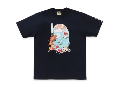 A BATHING APE x UKIYO-E Ape Head Tee #4 "Navy"