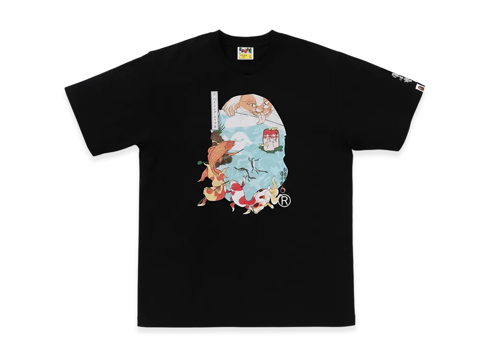 A BATHING APE x UKIYO-E Ape Head Tee #4 "Black"