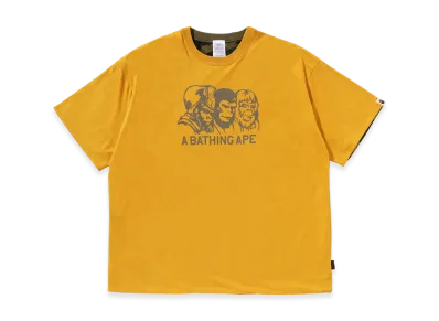 A BATHING APE Double Face Tee M Ape Legacy "Yellow"