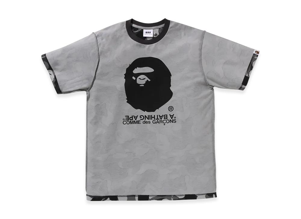 A BATHING APE x COMME des GARCONS OSAKA Camo Inside Out Tee "Black"