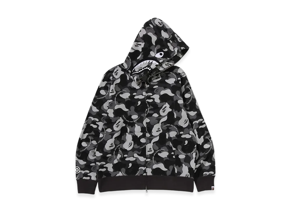 A BATHING APE x COMME des GARCONS OSAKA Shark Full Zip Hoodie "Black"