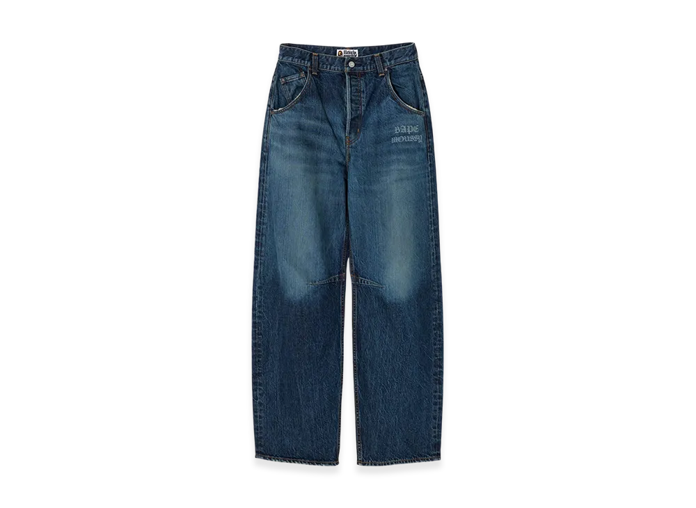 A BATHING APE MOUSSY BPMS CURVE ストレート XS 個性が際立つ