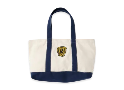 A BATHING APE x MOUSSY Emblem Tote Bag "Navy"
