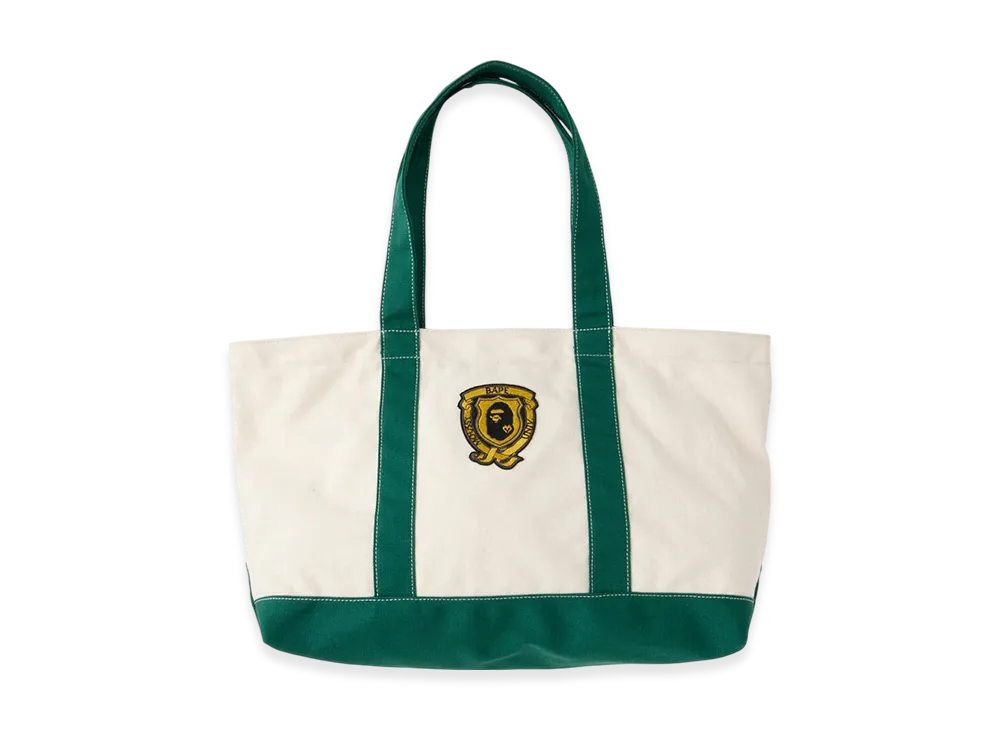 A BATHING APE x MOUSSY Emblem Tote Bag "Green"