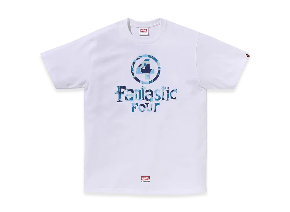 A BATHING APE x MARVEL FANTASTIC FOUR Logo Tee "White"