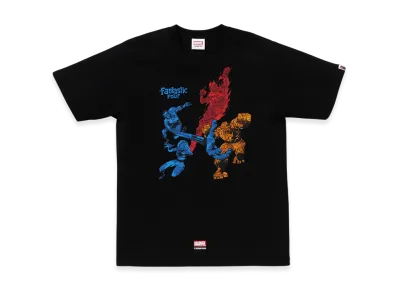 A BATHING APE x MARVEL FANTASTIC FOUR Tee "Black"