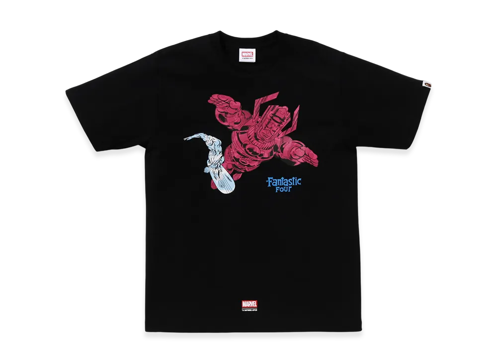 A BATHING APE x MARVEL FANTASTIC FOUR Galactus & Silver Surfer Tee "Black"