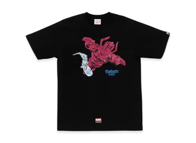 A BATHING APE x MARVEL FANTASTIC FOUR Galactus & Silver Surfer Tee "Black"