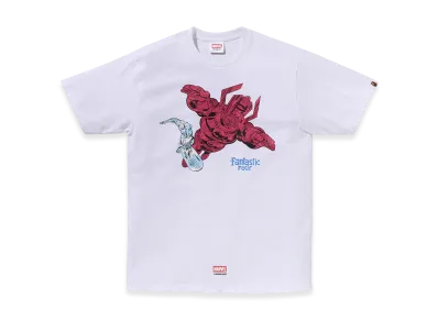 A BATHING APE x MARVEL FANTASTIC FOUR Galactus & Silver Surfer Tee "White"