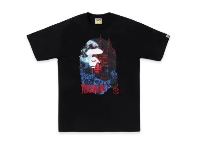 A BATHING APE Vampire Castle Ape Head Tee "Black"