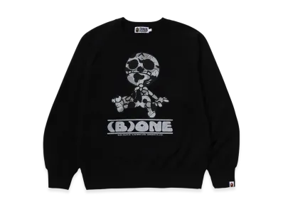 A BATHING APE Milo Bone Relaxed Fit Crewneck Sweatshirt "Black"