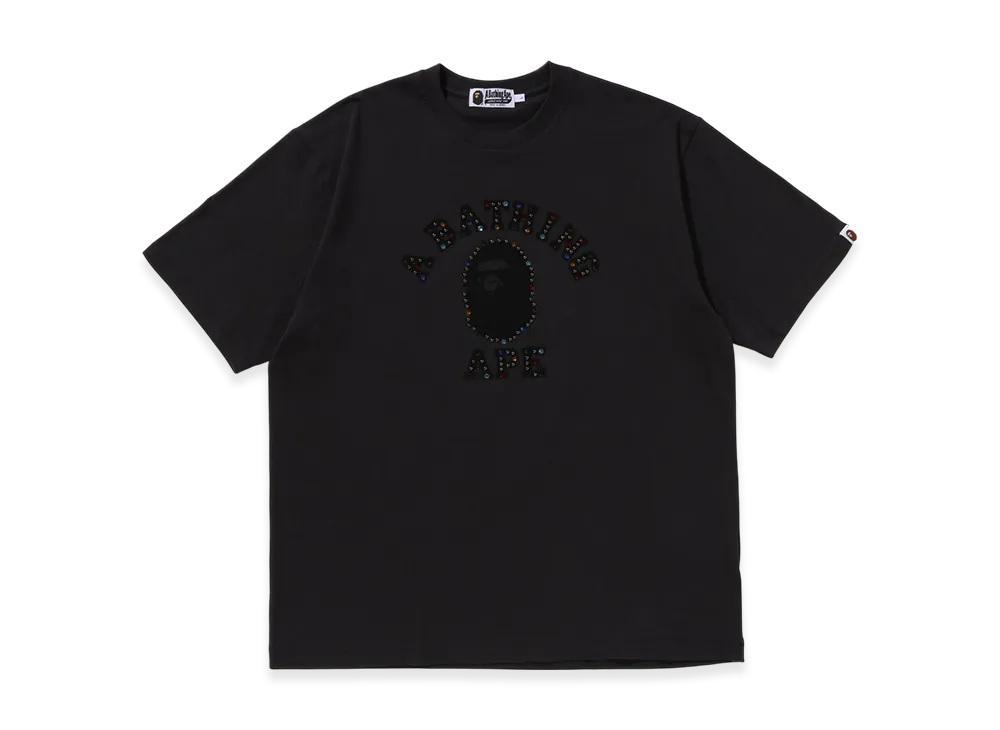 A BATHING APE College Relaxed Fit Tee "Black"