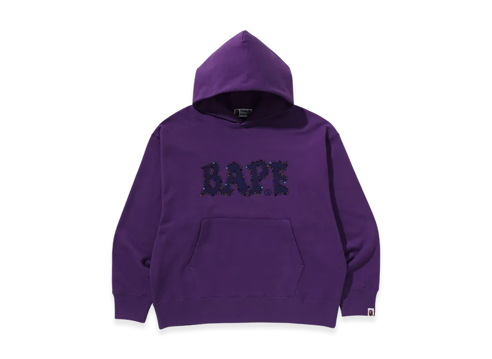 A BATHING APE Bape Relaxed Fit Pullover Hoodie "Purple"