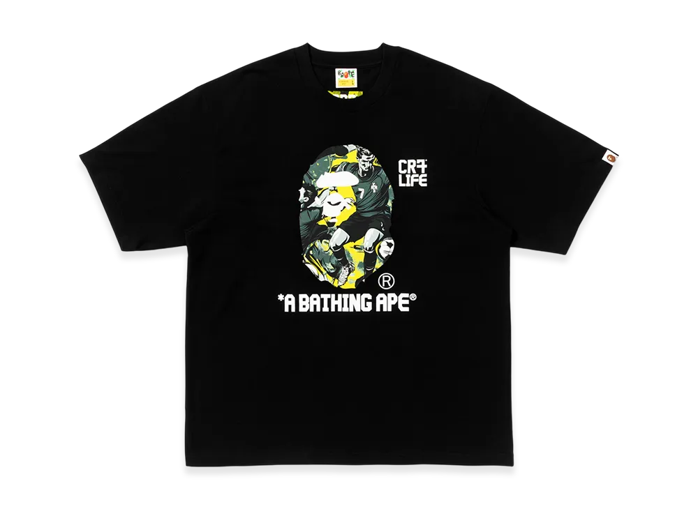 A BATHING APE x Cristiano Ronaldo CR7 Life Glaphic Relaxed Fit Tee "Black"
