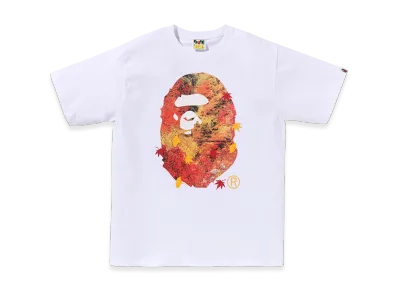 A BATHING APE Autumn Photo APE Head Tee "White"