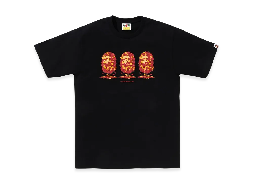 A BATHING APE Autumn APE Head Tee "Black"