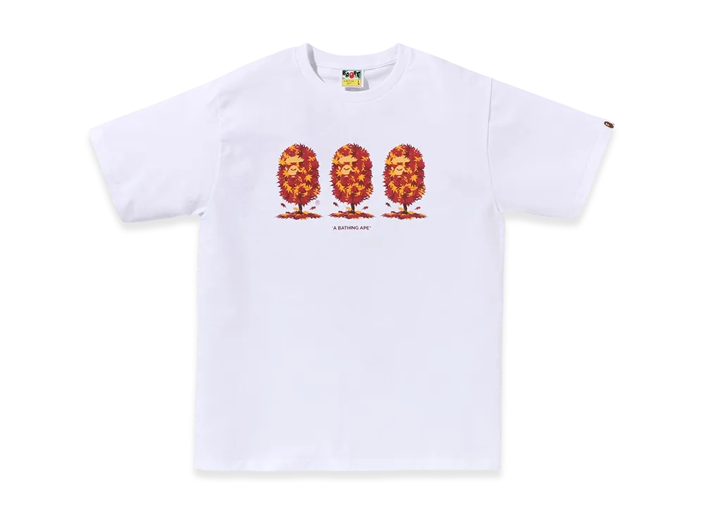A BATHING APE Autumn APE Head Tee "White"