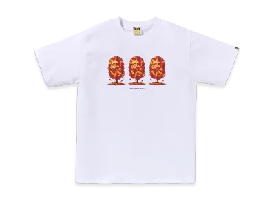A BATHING APE Autumn APE Head Tee "White"