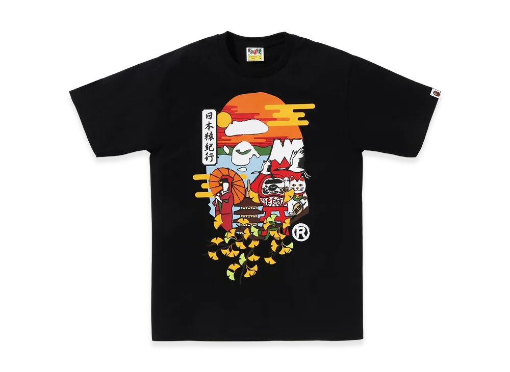 A BATHING APE Culture Autumn APE Head Tee "Black"