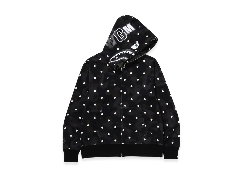 A BATHING APE Abc Dot Shark Full Zip Hoodie "Black"