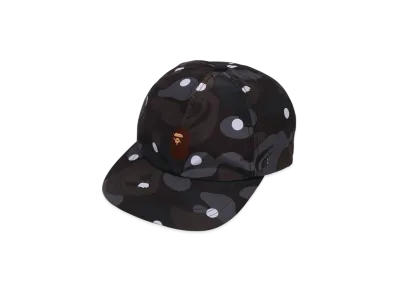 A BATHING APE Abc Dot Camo One Point Panel Cap "Black"