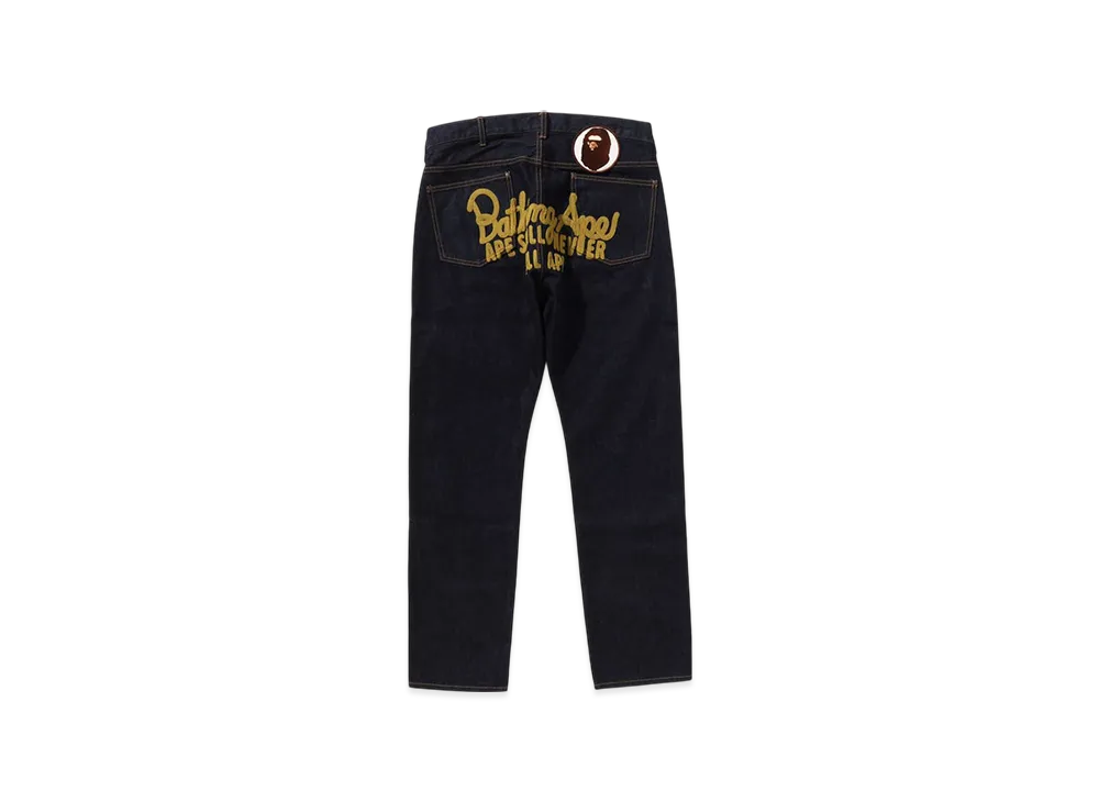 A BATHING APE 1997 Type-01 Champion Denim Pants "Indigo"