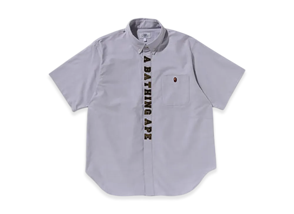 A BATHING APE 1St Camo Applique Oxford BD Shirt "Gray"