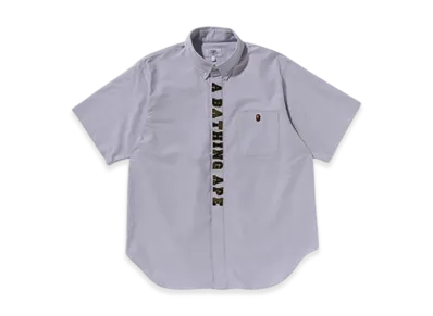 A BATHING APE 1St Camo Applique Oxford BD Shirt "Gray"