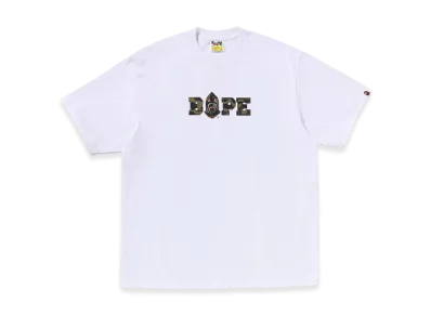 A BATHING APE 1St Camo Bape Logo Relaxed Fit Tee "White"