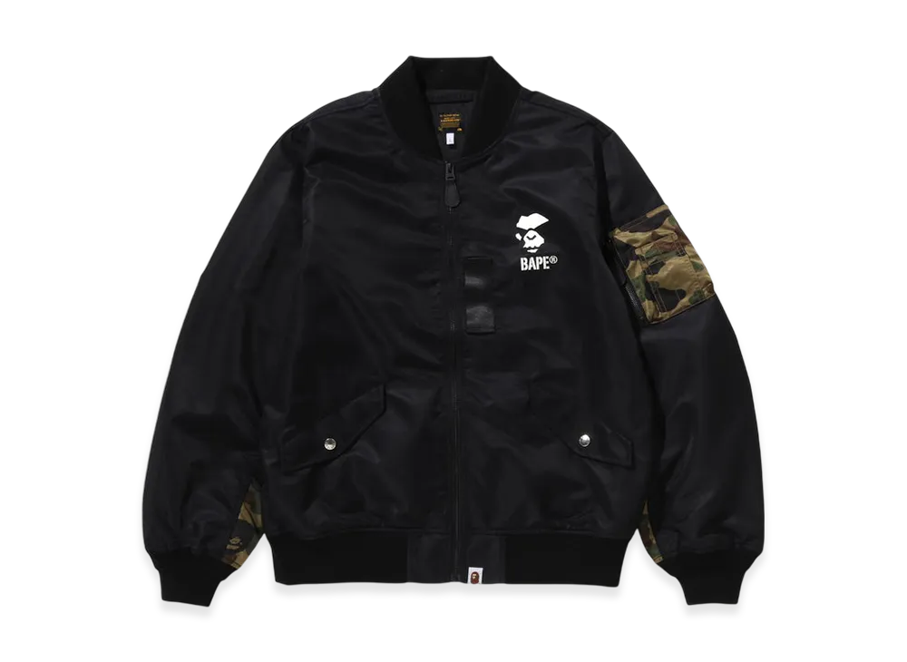 A BATHING APE 1St Camo Bomber Jacket "Black"