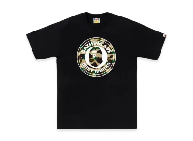 A BATHING APE 1St Camo Busy Works Tee "Black/Yellow"