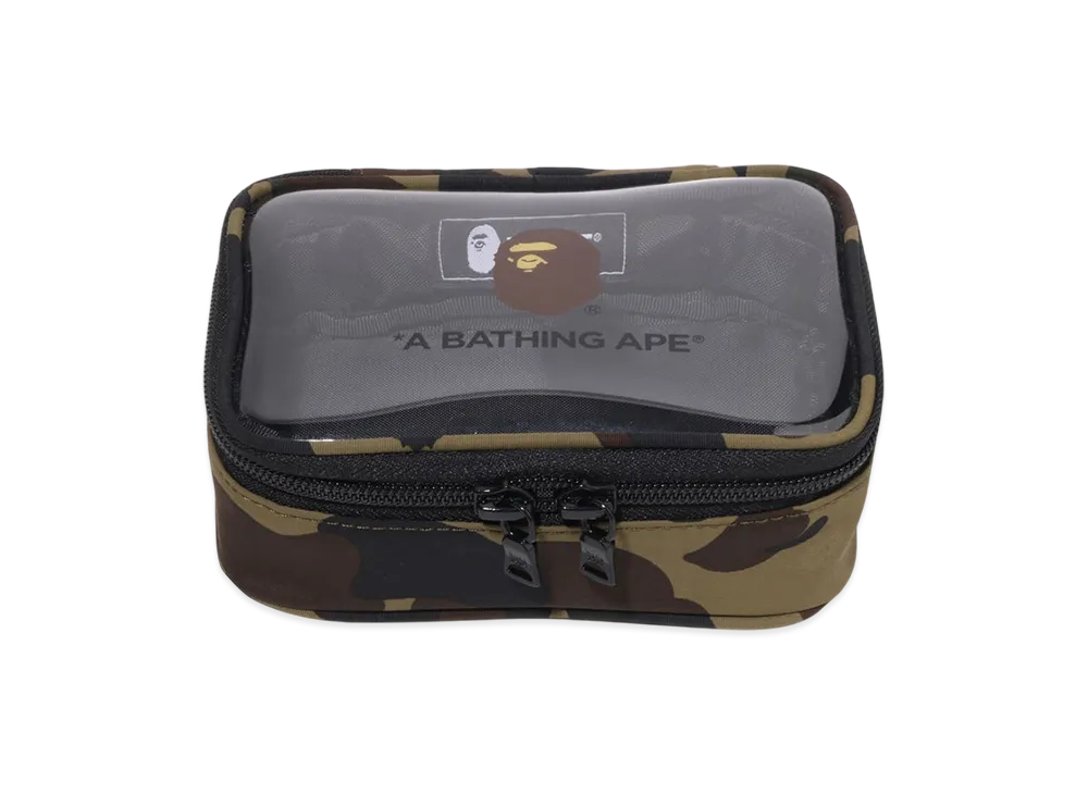 A BATHING APE 1St Camo Clear Pouch "Green"