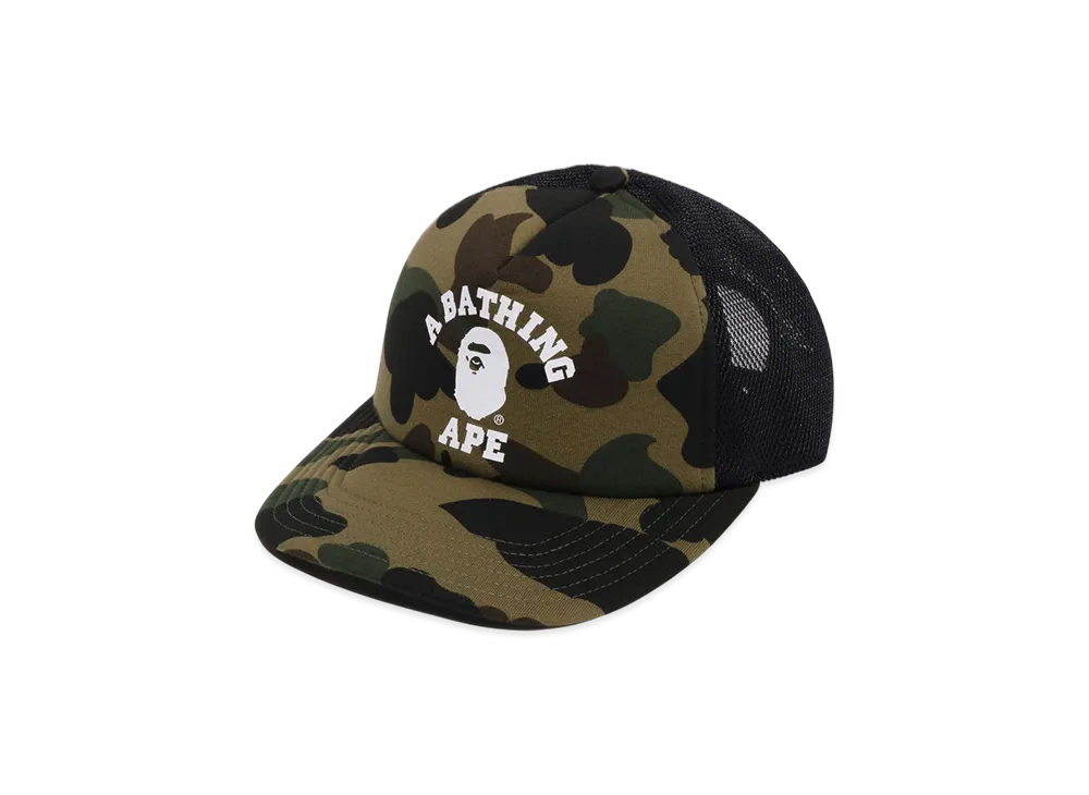 A BATHING APE 1St Camo College Mesh Cap "Green"