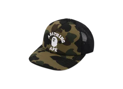 A BATHING APE 1St Camo College Mesh Cap "Green"