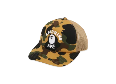 A BATHING APE 1St Camo College Mesh Cap "Yellow"