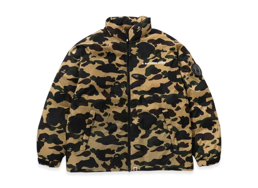 A BATHING APE 1St Camo Down Jacket "Yellow"