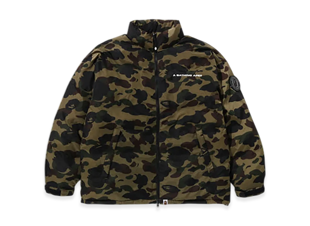 A BATHING APE 1St Camo Down Jacket "Green"
