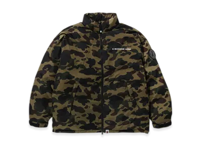 A BATHING APE 1St Camo Down Jacket "Green"