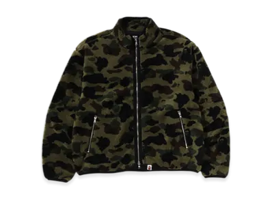 A BATHING APE 1St Camo Fleece Jacket "Green"