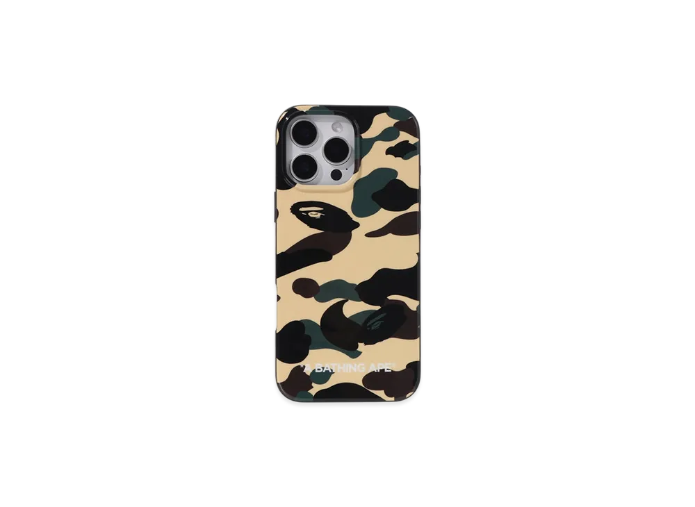 A BATHING APE 1St Camo Iphone 16 Pro Max Case "Yellow"