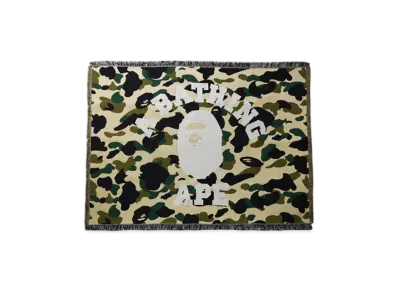 A BATHING APE 1St Camo Jacquard Blanket "Yellow"