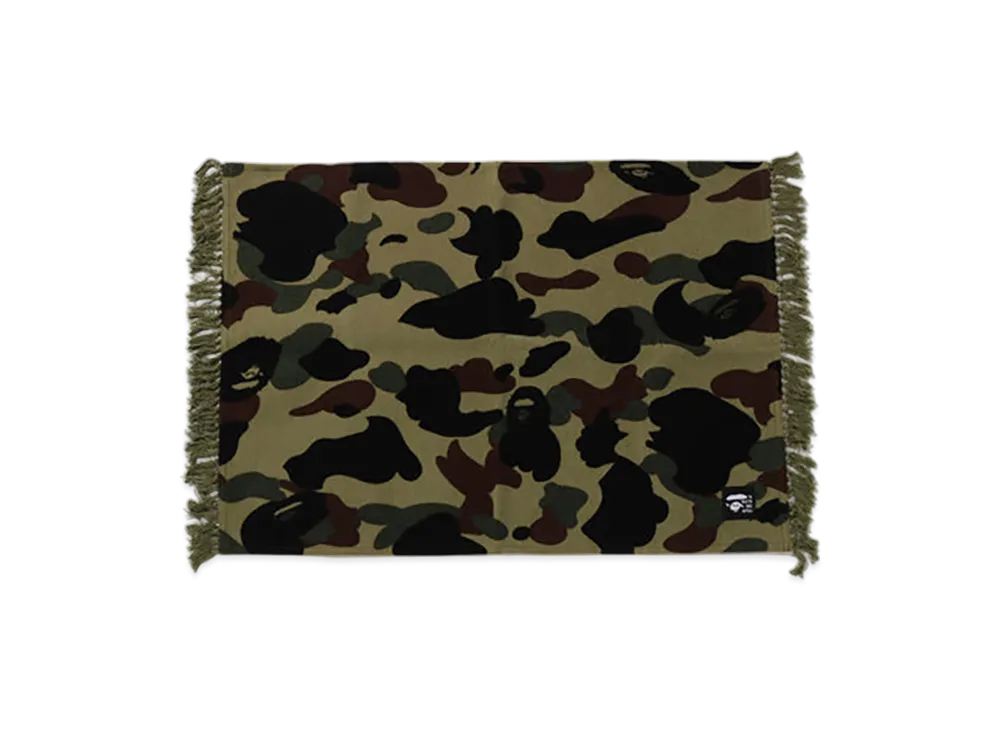 A BATHING APE 1St Camo Jacquard Rug "Green"