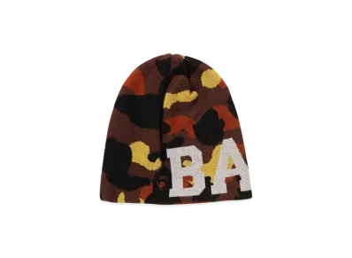 A BATHING APE 1St Camo Knit Cap "Orange"