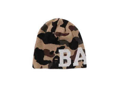 A BATHING APE 1St Camo Knit Cap "Yellow"