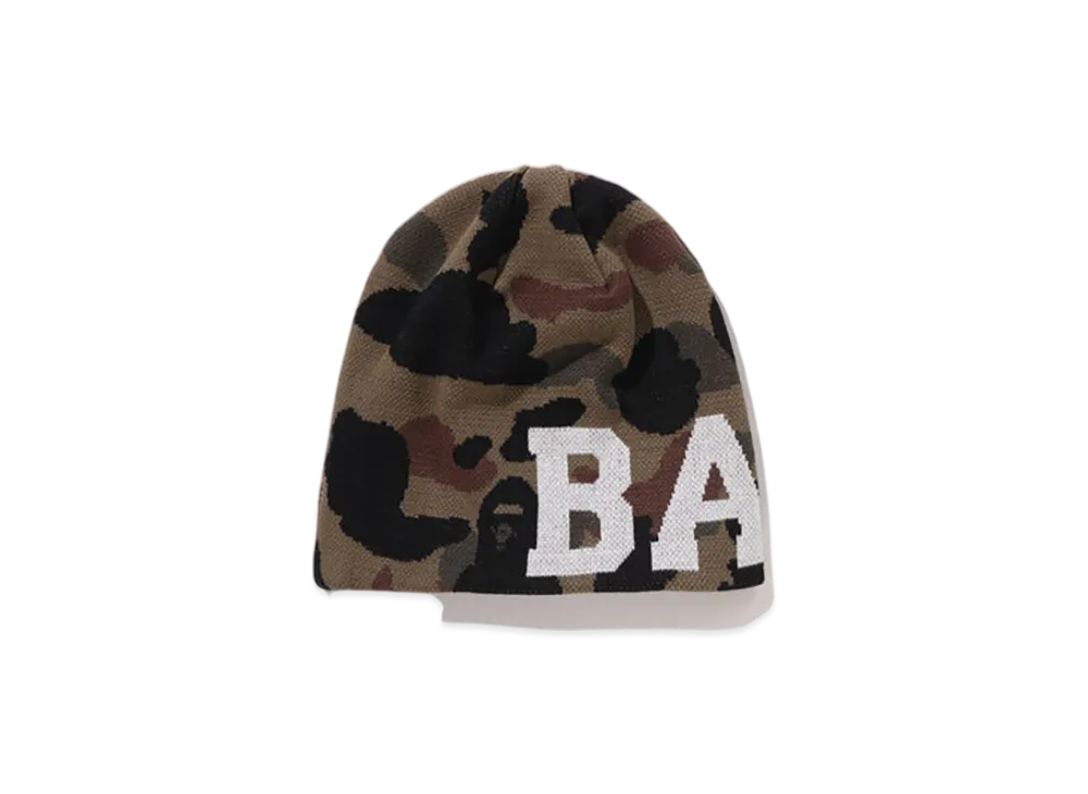A BATHING APE 1St Camo Knit Cap "Green"