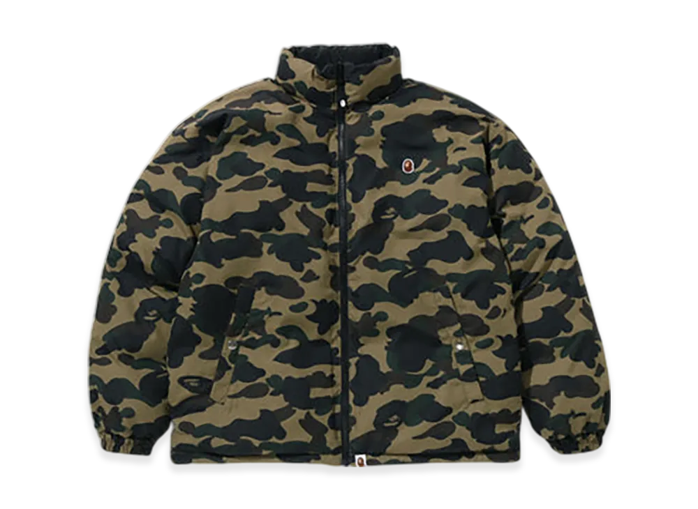 A BATHING APE 1St Camo Reversible Down Jacket "Green"