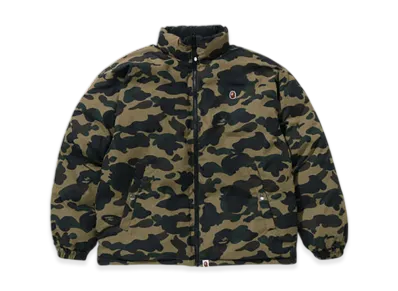 A BATHING APE 1St Camo Reversible Down Jacket "Green"