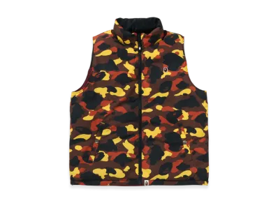 A BATHING APE 1St Camo Reversible Down Vest "Orange"