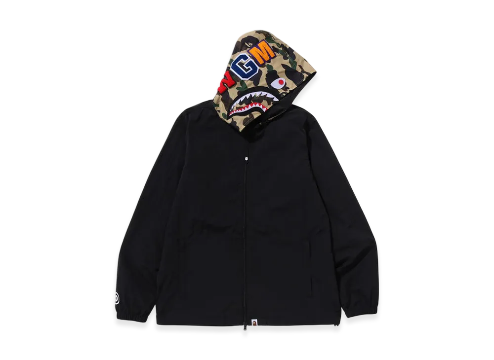 A BATHING APE 1St Camo Shark Hoodie Jacket "Yellow"